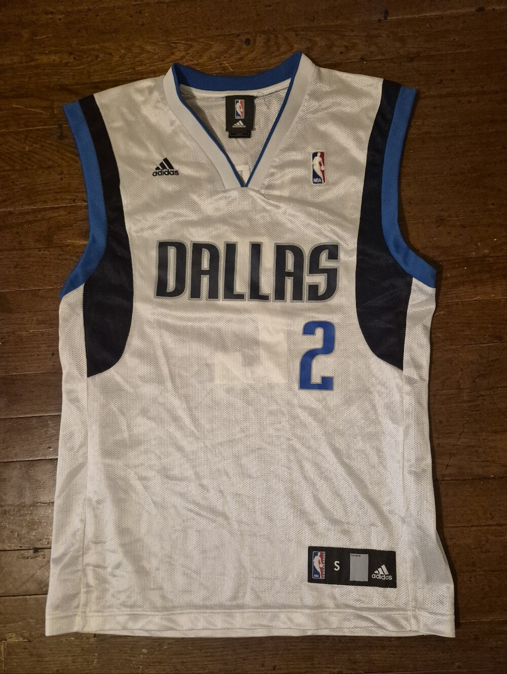 Dallas Mavericks Jason Kidd Mens Sz S White Adidas Basketball Jersey